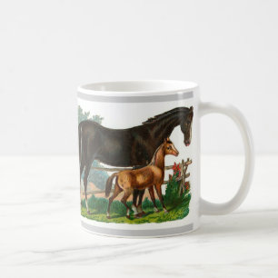 De Café Caneca ilustrada cavalo