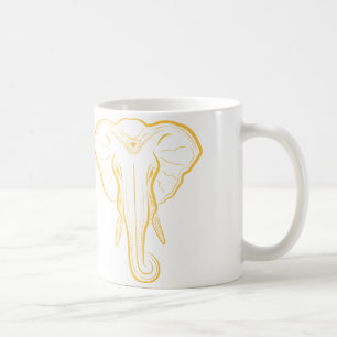 De Café Caneca ilustrada do elefante