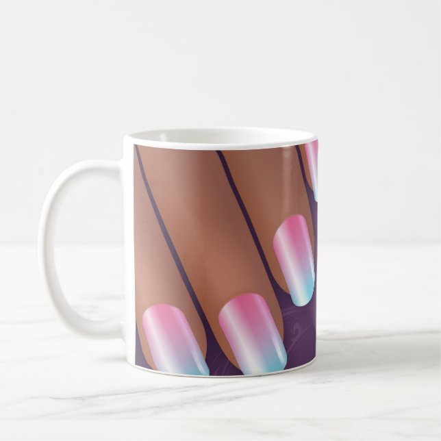 De Café Caneca ilustrada do Manicure (Esquerda)