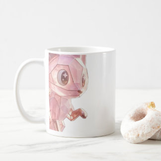 De Café Caneca impressa com gato rosa