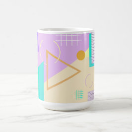 De Café Caneca impressão amarela geométrica