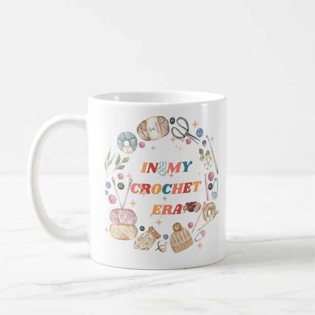 De Café Caneca In My Crochet Era, Presente para Mãe Crafte (Esquerda)