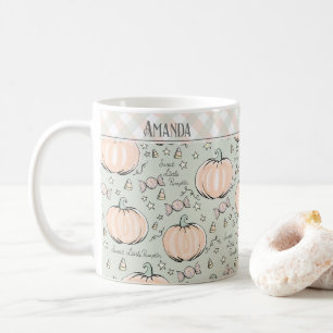 De Café Caneca Infantil Abóbora Doce Verde Pastel