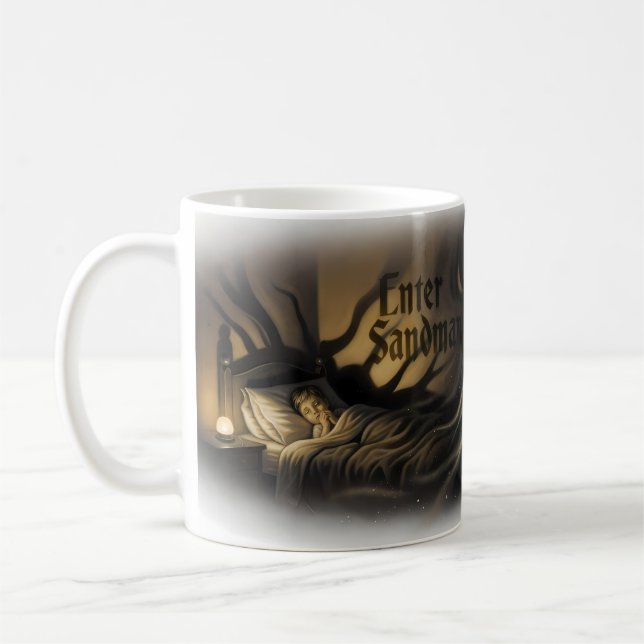 De Café Caneca Infantil Enter Sandman Pesadelo Gótico (Esquerda)