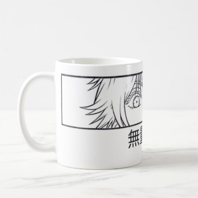 De Café Caneca Infinity 👁️Sorcerer – Olhar Azul Anime Cof (Esquerda)