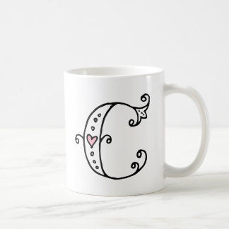 De Café Caneca inicial do monograma - C