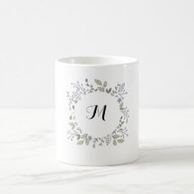 Caneca inicial floral