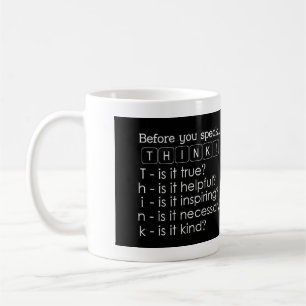 De Café Caneca inspirada: Pense antes que você fale