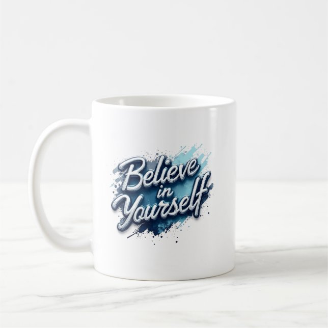 De Café Caneca Inspiradora Acredite em Si Mesmo  (Esquerda)