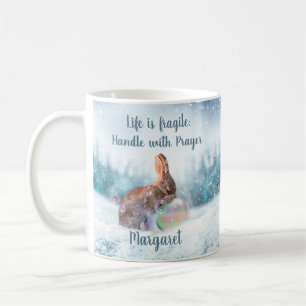 De Café Caneca Inspiradora Coelho Bunny Religioso Rezando