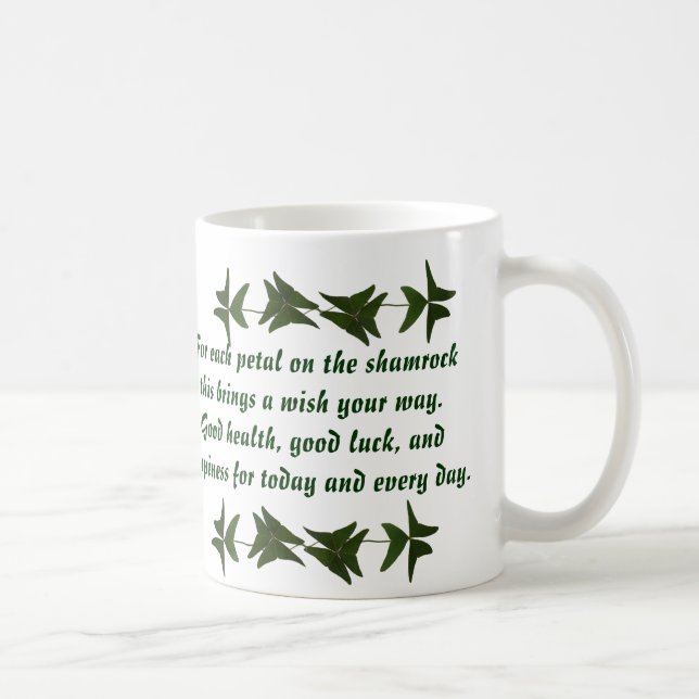 De Café Caneca irlandesa da bênção da boa saúde (Direita)