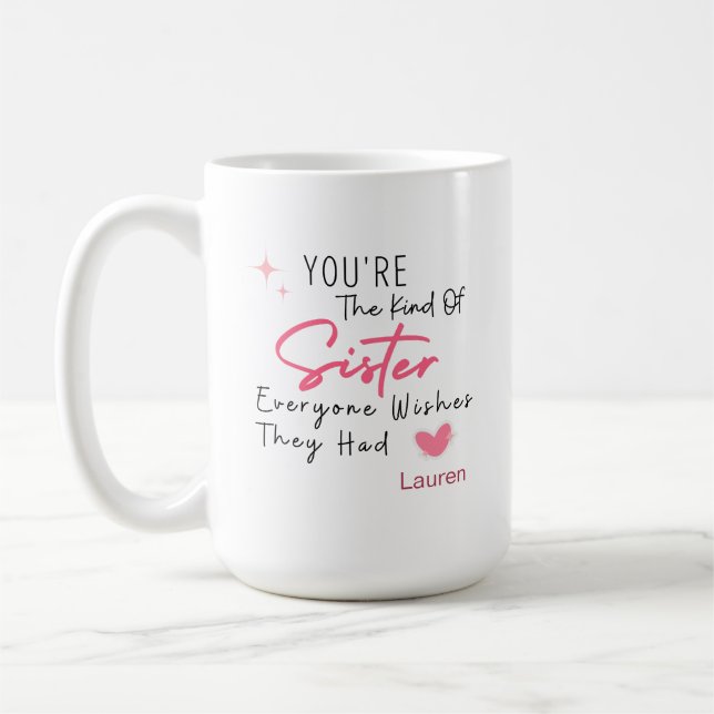 De Café Caneca Irmã - Presente Personalizado (Esquerda)