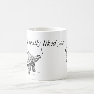 De Café Caneca irónico do humor da tartaruga e da lebre