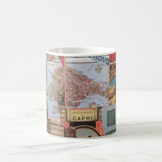 De Café Caneca italiana festiva da colagem (Centro)