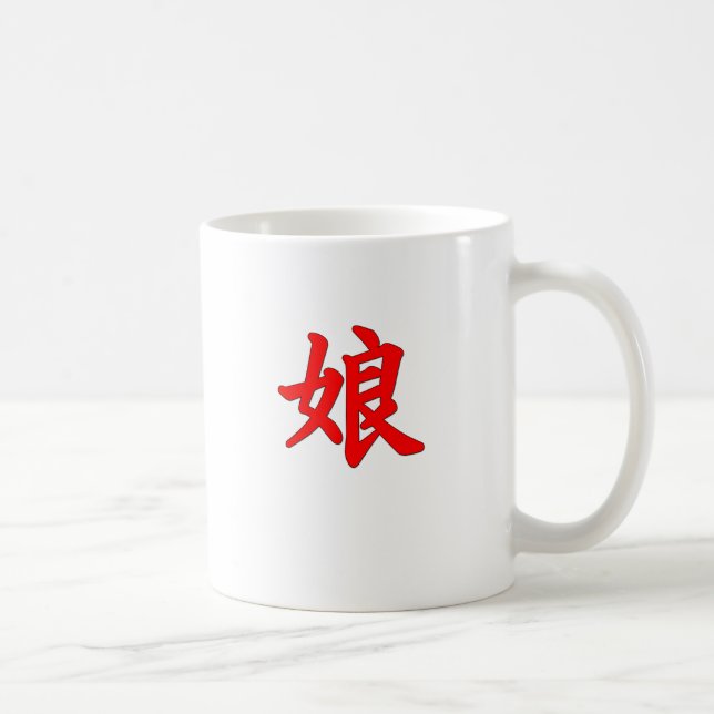 De Café Caneca japonesa do Kanji da filha (Direita)