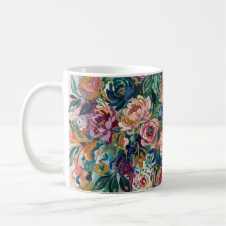 De Café Caneca Jardim Floral Colorido