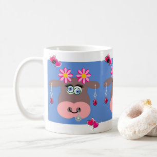 De Café Caneca Joias Corações Rosa Vaca