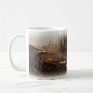 De Café Caneca Jornada Costeira do Homem que Procura Coraç