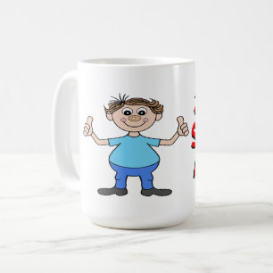 De Café Caneca Just Smile Homem Sorridente com Polegares p
