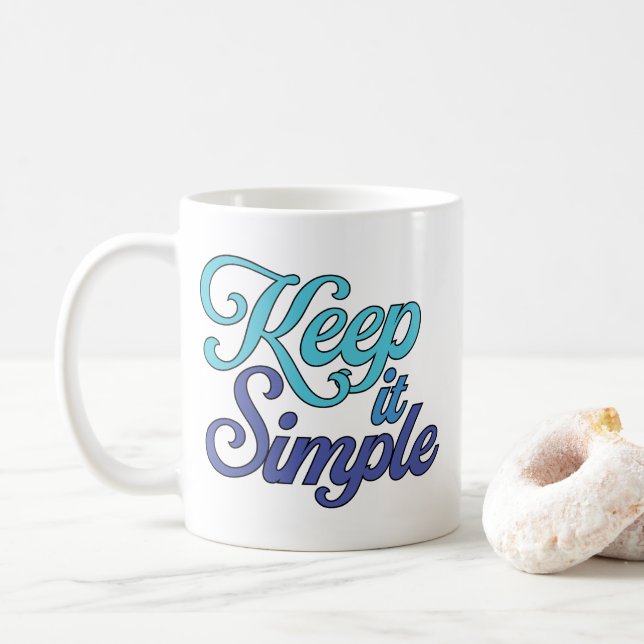 De Café Caneca Keep it Simple (Azul) (Com Donut)