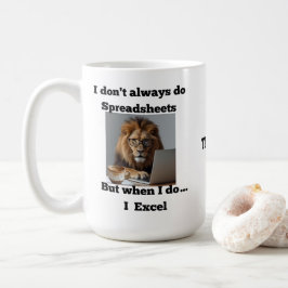 De Café caneca leão planilha escritório