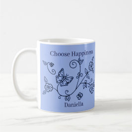 De Café Caneca Lembrete Borboleta Azul