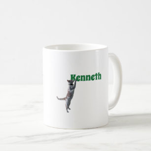 De Café Caneca - Letra M com Gato e Nome