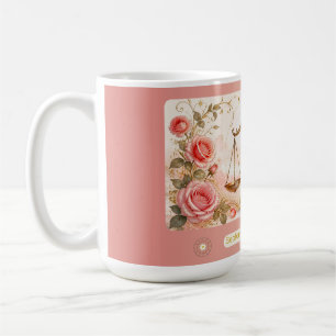 De Café Caneca Libra Rose Art Nouveau