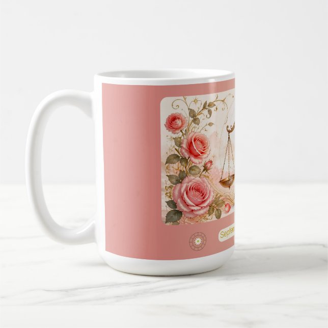De Café Caneca Libra Rose Art Nouveau (Esquerda)