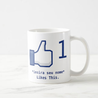 De Café Caneca "Likes This" Facebook (Personalizável)