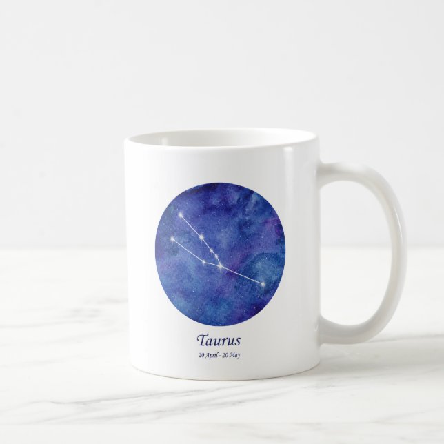 De Café Caneca lindo da constelação do zodíaco do Taurus (Direita)