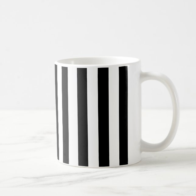 De Café Caneca listrada branca e preta (Direita)