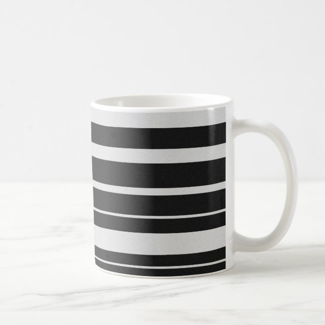 De Café Caneca listrada preto e branco (Direita)