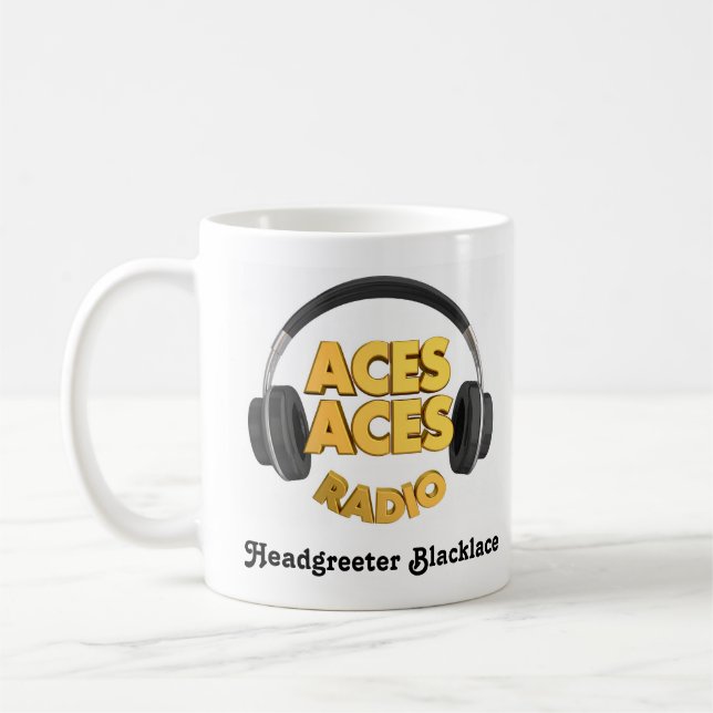 De Café caneca logo Aces Blacklace (Esquerda)