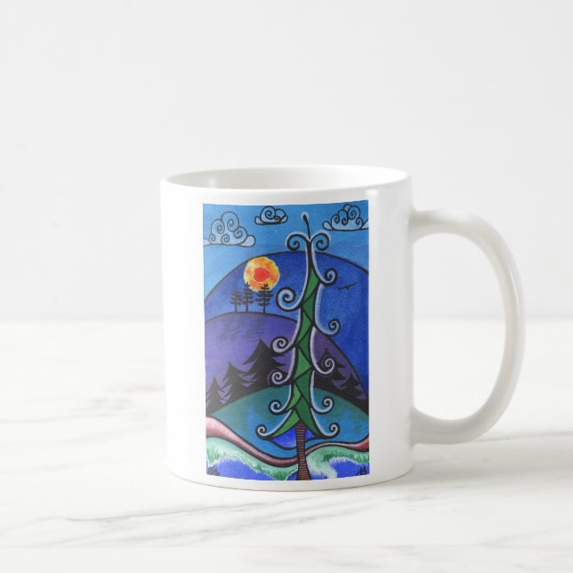 De Café Caneca longa das sombras (Direita)
