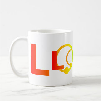 De Café Caneca LOVE Wordmark Arco-íris