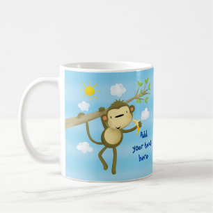 De Café CANECA - macaco pequeno insolente bonito feito sob
