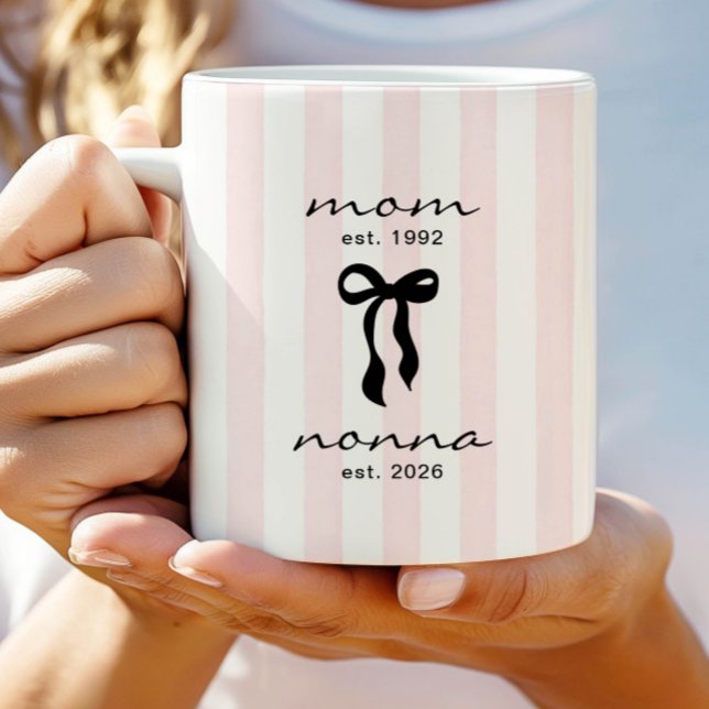 De Café Caneca Mãe para Nonna Est com Laço (Criador carregado)