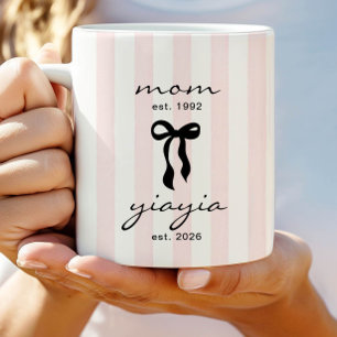 De Café Caneca Mãe para Yiayia com Laço