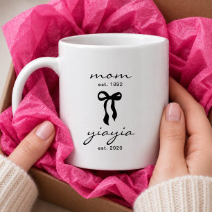 De Café Caneca Mãe para Yiayia Est com Laço