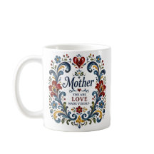 Caneca Mãe Rosemaling Norueguesa – Floral Elegante