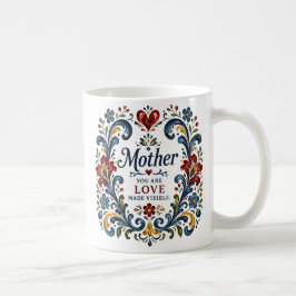 De Café Caneca Mãe Rosemaling Norueguesa – Floral Elegante