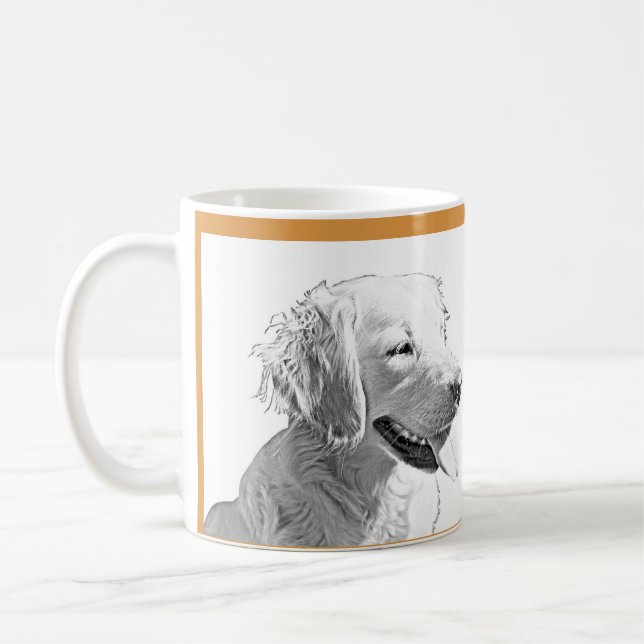 De Café Caneca Mamãe Golden Retriever Fofa (Esquerda)