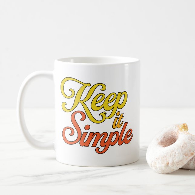 De Café Caneca Mantém a Simplicidade (Amarelo) (Com Donut)