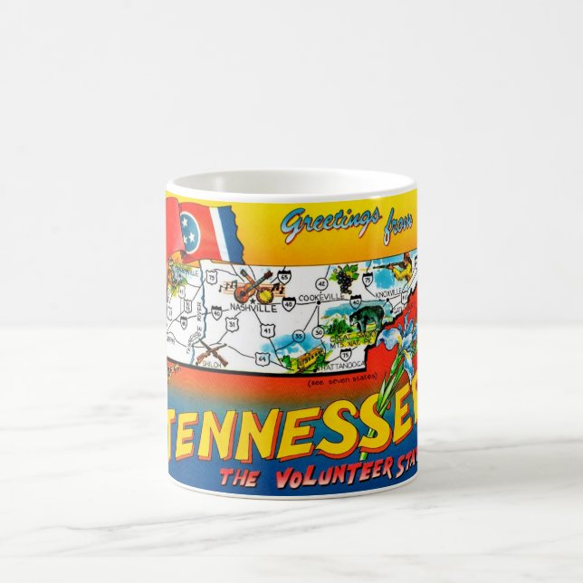 De Café Caneca Mapa Colorido do Tennessee (Centro)