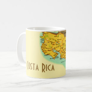 De Café Caneca Mapa da Costa Rica