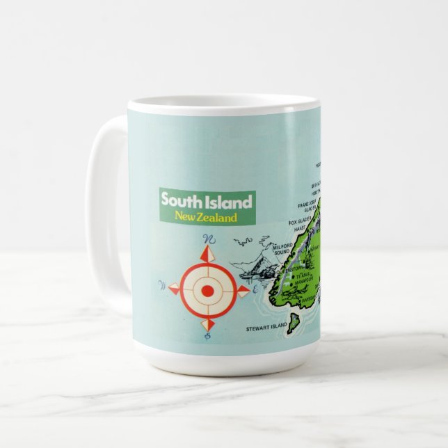 De Café Caneca Mapa da Nova Zelândia (Frente Esquerda)