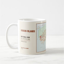 Caneca Mapa da Trilha do Parque Nacional das Ilhas