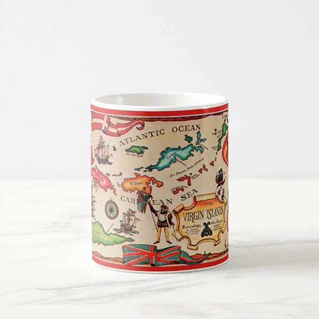 De Café Caneca Mapa das Ilhas Virgens (Centro)
