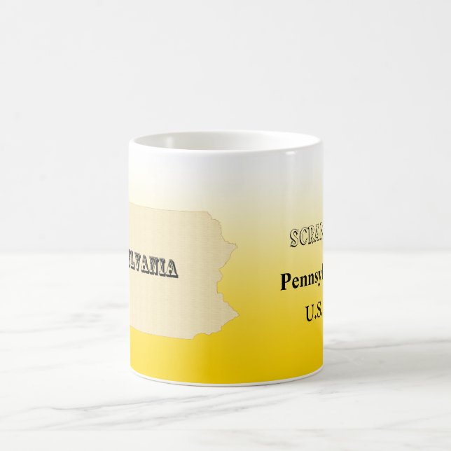 De Café Caneca - Mapa do Estado da Pensilvânia com Cidade (Centro)